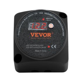 VEVOR Dual Battery Isolator Kit, 12V 140Amp, Manual and Auto Modes VSR Voltage Sensitive Relay with LCD Screen